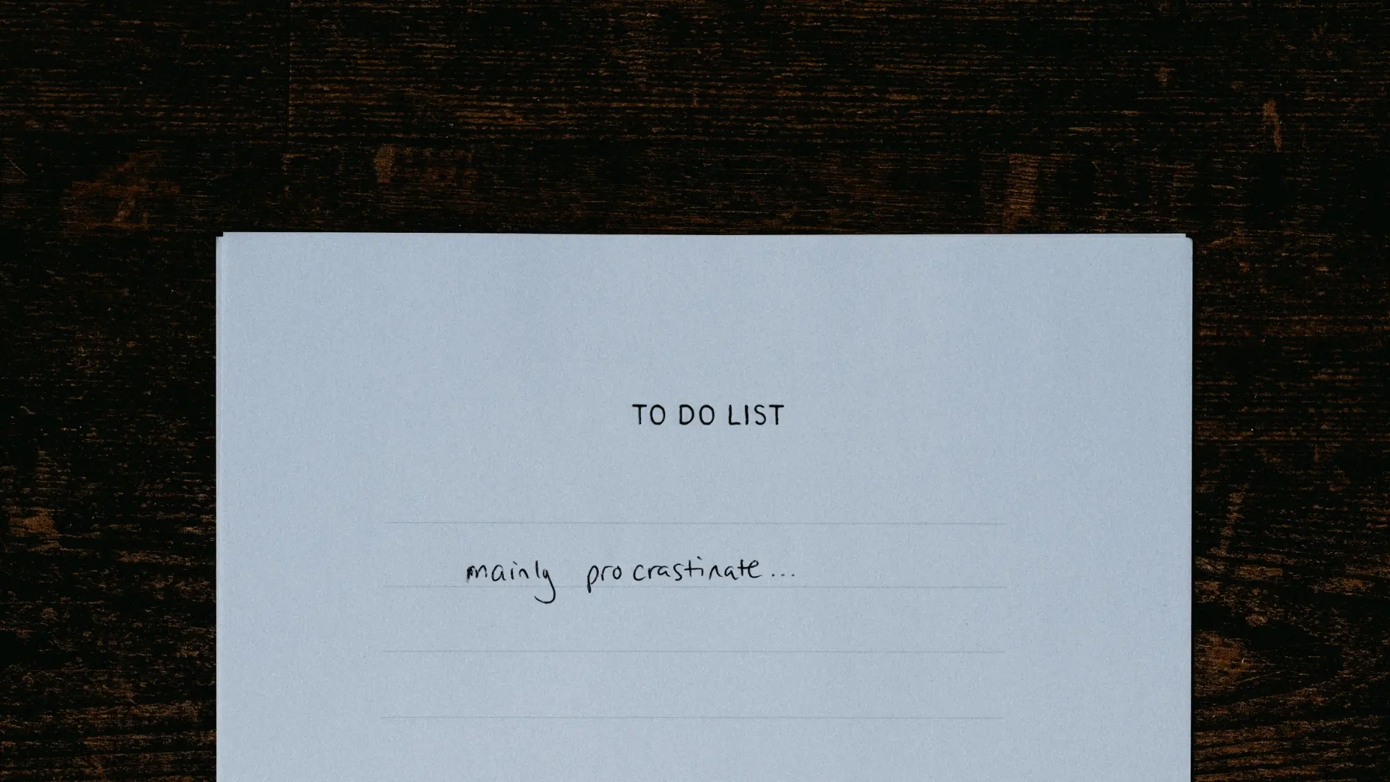 Procrastination and Parallel Lives